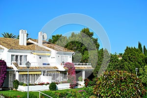 typical Spaish houses in Estepona in Spain photo