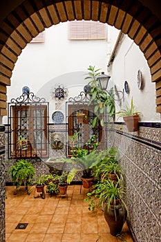 Typical Spanish courtyard