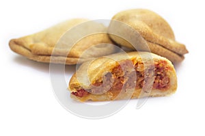 Typical spanish empanadillas or tuna small turnover