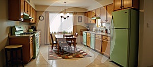 A typical 80sstyle middleclass kitchen interior