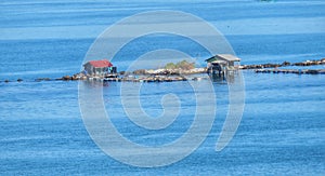 Typical stilt houses near Sihanoukville in cambodia