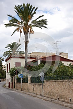 The typical street at Aegina island