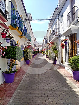 Typical street in Estepona spain