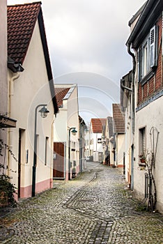 Typical street in Hochheim, Germany