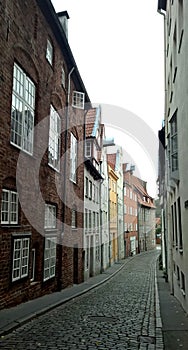 Typical street of Lubeck