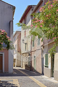 Typical street at Martigues in France