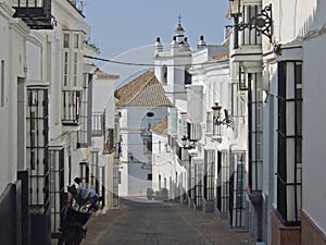Typical Street in Medina Sidonia, Andalusia, Spain photo