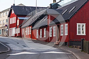 Typical street Reykjavik City Landscape