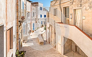 Typical street of small village on Levanzo island,Trapani, Italy