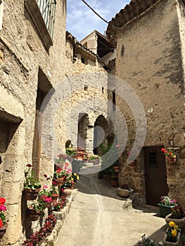 A typical street of St Guilhem le desert