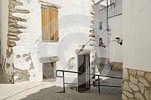 Typical street of a village in Spain
