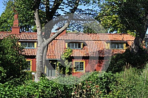 Typical Swedish Architecture shown at Skansen Outdoor Museum