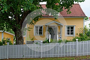 Typical swedish house in Vaxholm photo