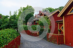 Typical swedish house in Vaxholm photo