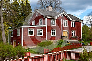 Typical swedish wooden house, stockholm