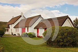 Thatched cottage. Fanad head. county Donegal. Ireland photo