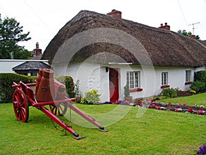 Typical Thatched Roof cottage in Ireland