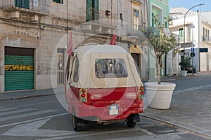 Typical touristic Italian rickshaw - backview