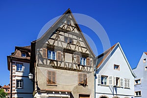 Typical traditional alsacien city house