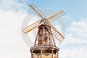 A typical traditional decorative mill used in Germany for decorating holidays including Christmas and Oktoberfest in
