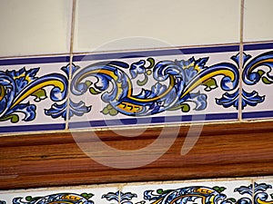 Typical traditional Spanish ceramic tiles