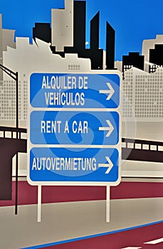 Rent a Car sign - indicator photo