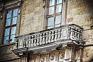 Typical Tuscan balcony in an elegant building