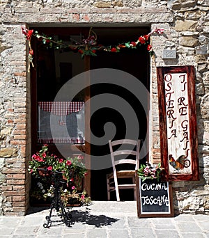 An typical Tuscan restaurant, Italy