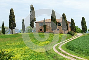 Typical Tuscany farmhouse