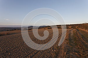 Typical Tuscany landscape in autumn