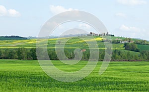 Typical Tuscany landscape with beautiful hills