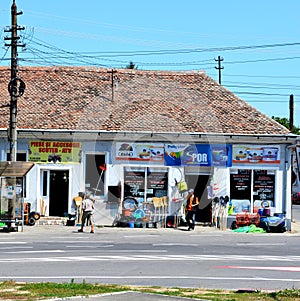 Typical urban landscape in the city Fagaras, Transylvania