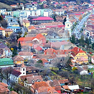 Typical urban landscape in the city Rupea-Reps. It was Dacian settlement Rumidava and later, during the Roman occupation.