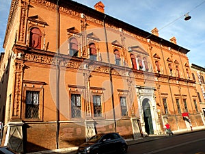 Typical urban landscape in Ferrara, Italy