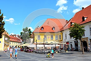 Typical urban landscape in Sibiu, European Capital of Culture for the year 2007