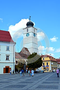 Typical urban landscape in Sibiu, European Capital of Culture for the year 2007