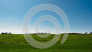 Typical Val d`Orcia landscape in the Tuscany, Italy.