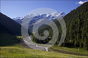 Typical valley in the Alps