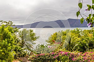 A typical view on Apoyo lake Nicaragua photo