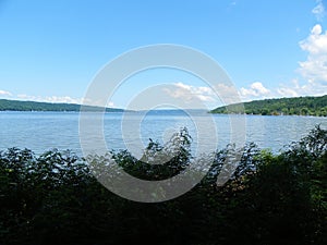 Typical view down Cayuga Lake from Stewart Park photo