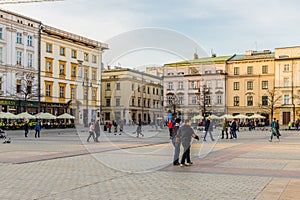 A typical view in the old Town in Krakow