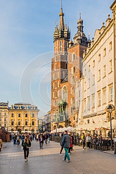 A typical view in the old Town in Krakow