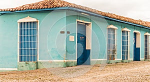 A typical view of plaza Major in trinidad in Cuba.