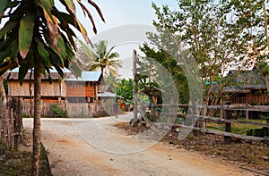 Typical village near Burma border, Umphang district, Tak Province, northwestern Thailand photo