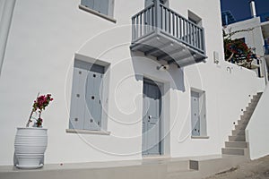 Typical Whitewashed Houses in Adamantas, Milos, Greece