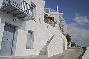 Typical Whitewashed Houses in Adamantas, Milos, Greece