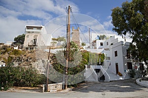 Typical Whitewashed Houses in Adamantas, Milos, Greece