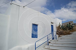 Typical Whitewashed Houses in Adamantas, Milos, Greece