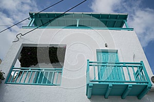 Typical Whitewashed Houses in Adamantas, Milos, Greece