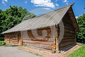 Typical wooden country house in Russia